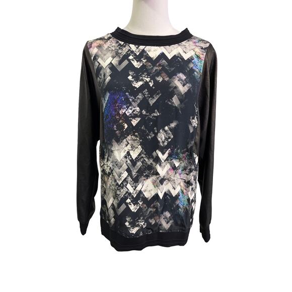 Sandro Paris Abstract Print Pullover Top Size 3 (L) - Picture 1 of 10